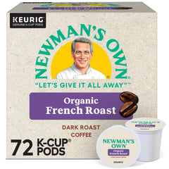 Newman's Own Organic French Roast Keurig pods pack shot for bold, quick mornings.