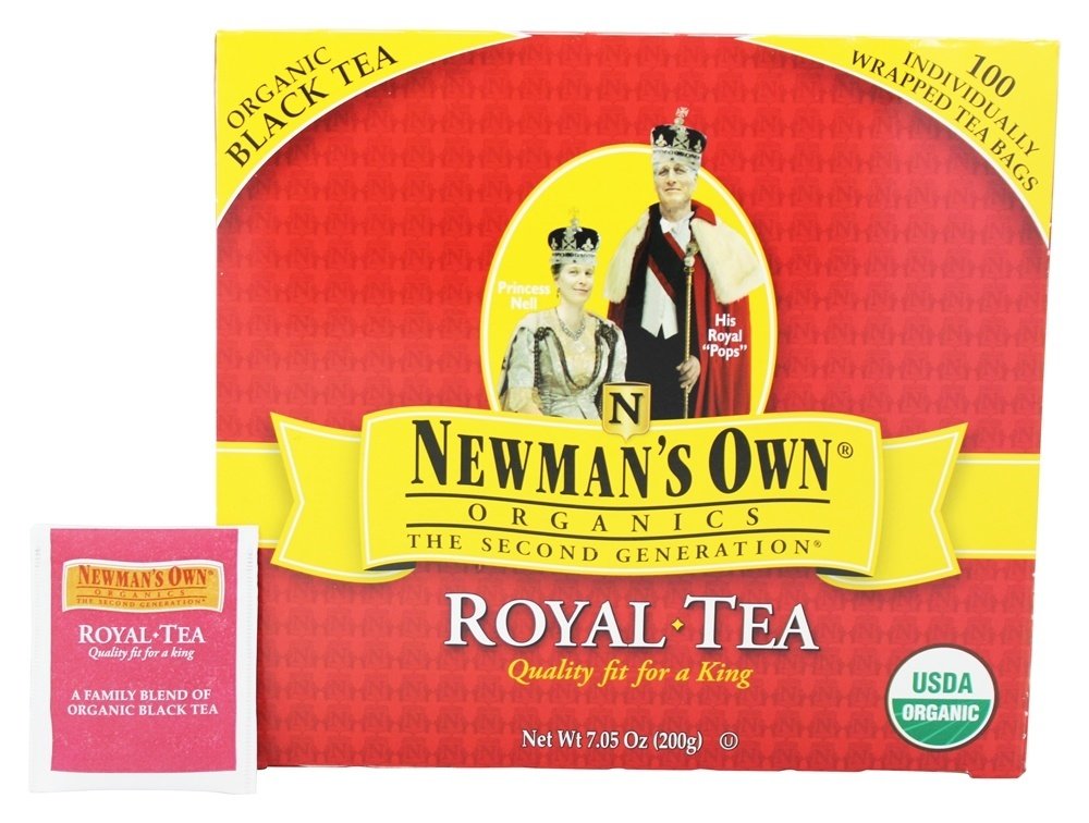 Newman's Own Royal Black Tea bags in a 100-count box for daily use
