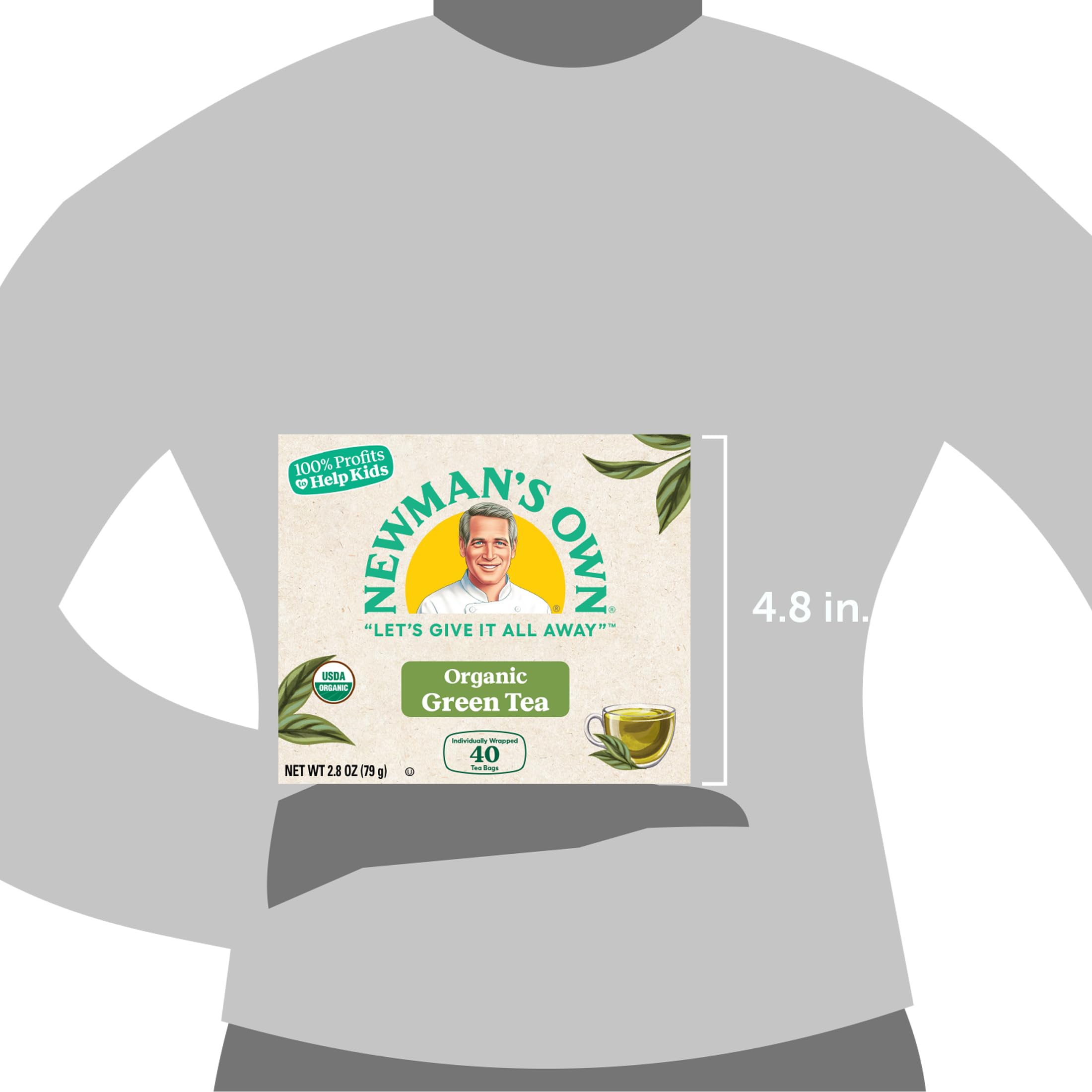 Newman's Own Organics Royal Green Tea glass pour showing crisp, clean taste.