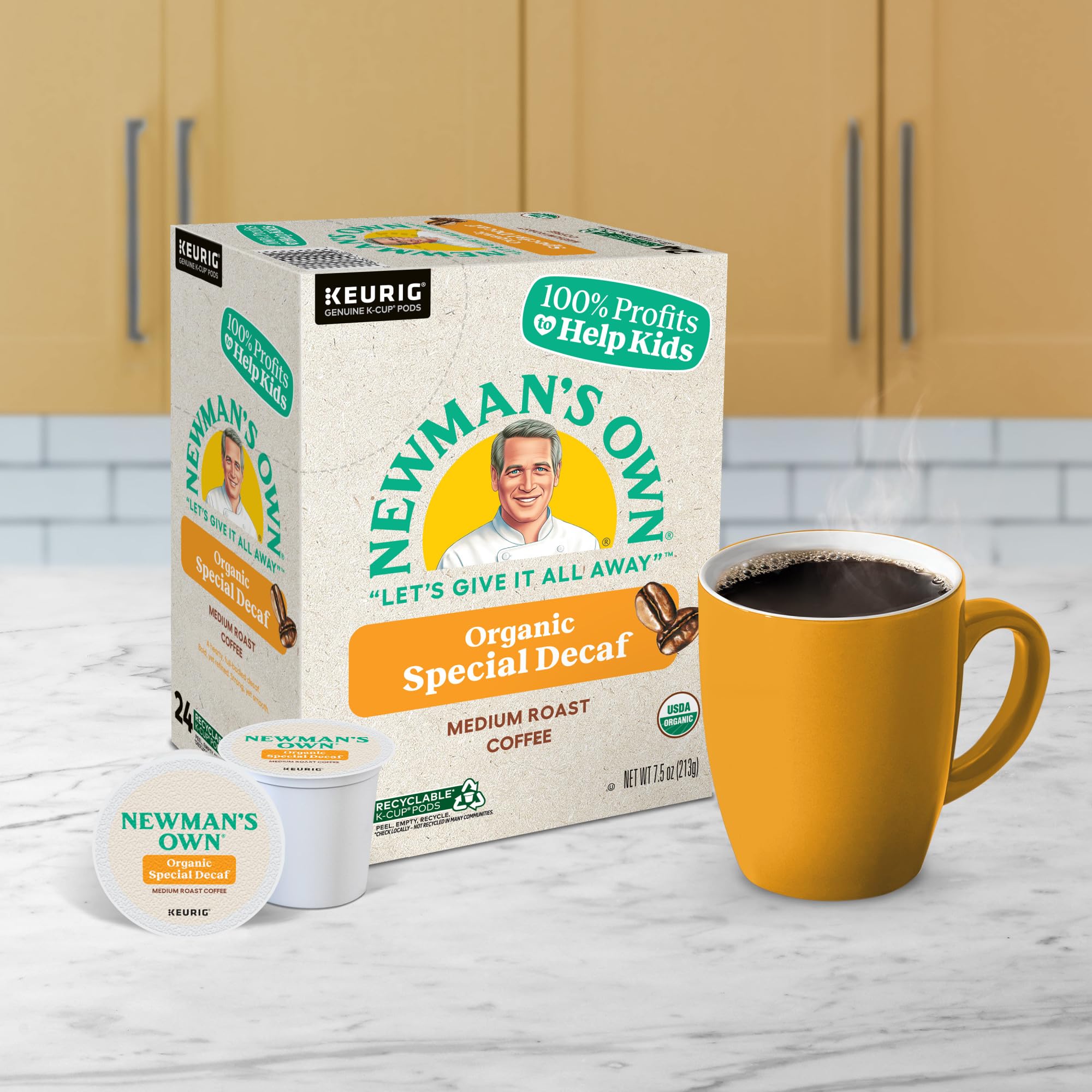 Newman's Own Decaf K-Cups recyclable options in select communities