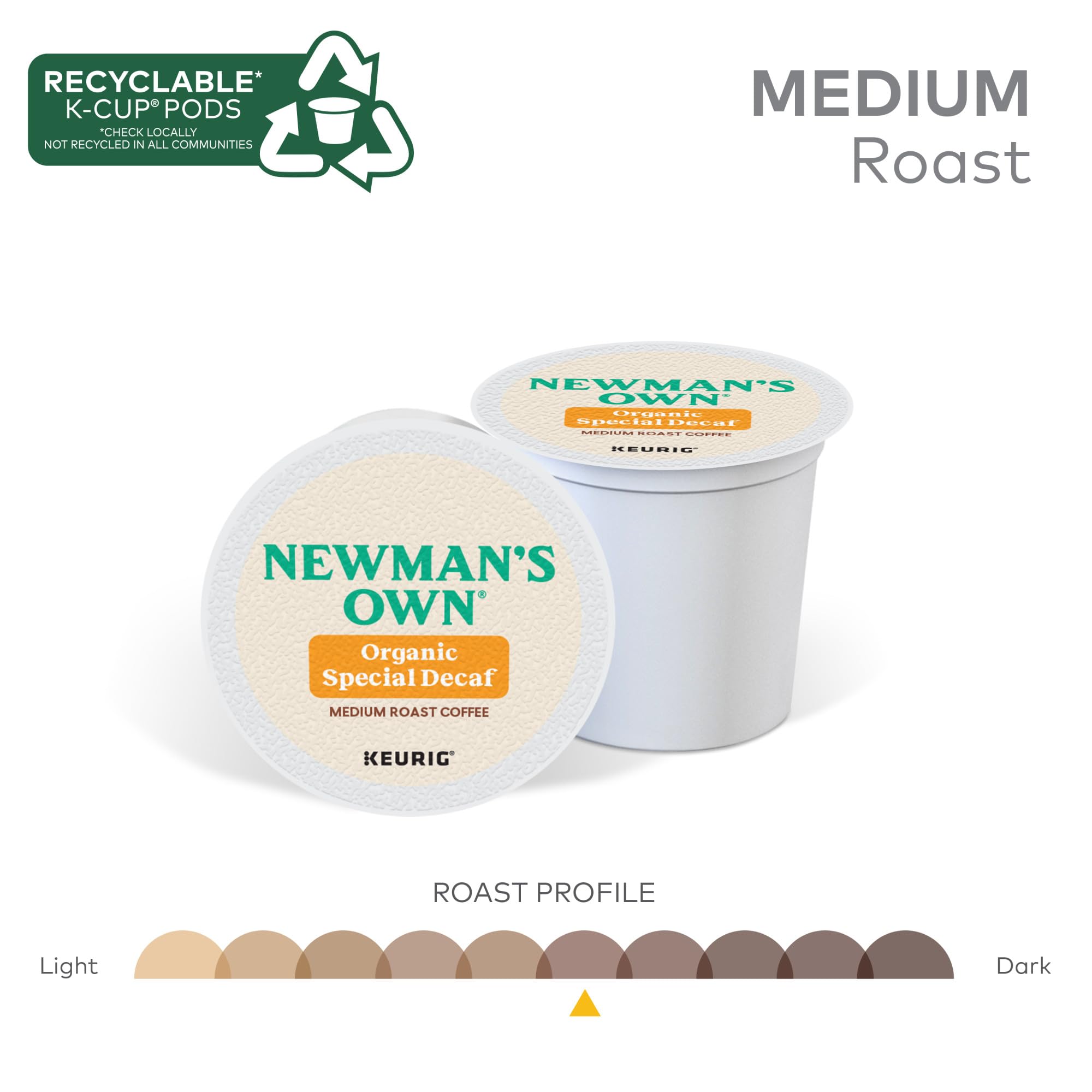 Newman's Own Organic Special Blend Decaf label with certifications