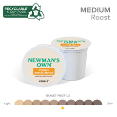 Newman's Own Organic Special Blend Decaf label with certifications