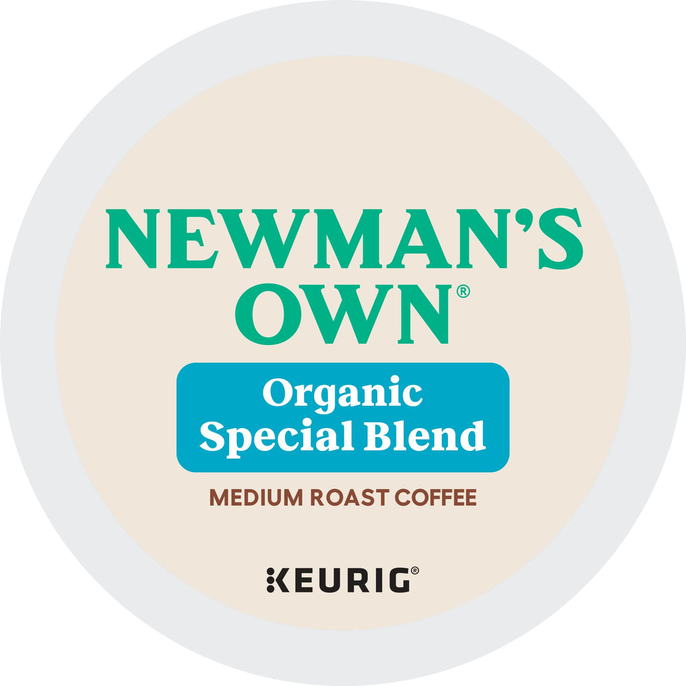 Newman's Own Organics Special Blend Extra Bold K-Cups package detail shows two 24-count boxes.
