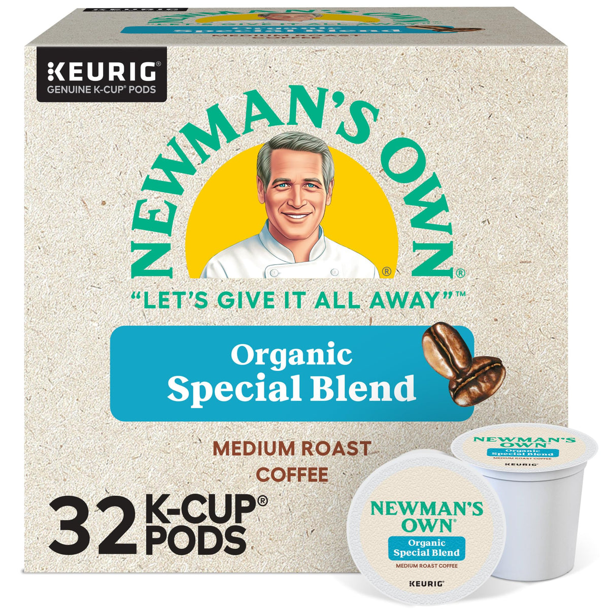Newman's Own Organic Special Blend K-Cup pods ready for quick, single-serve mornings.