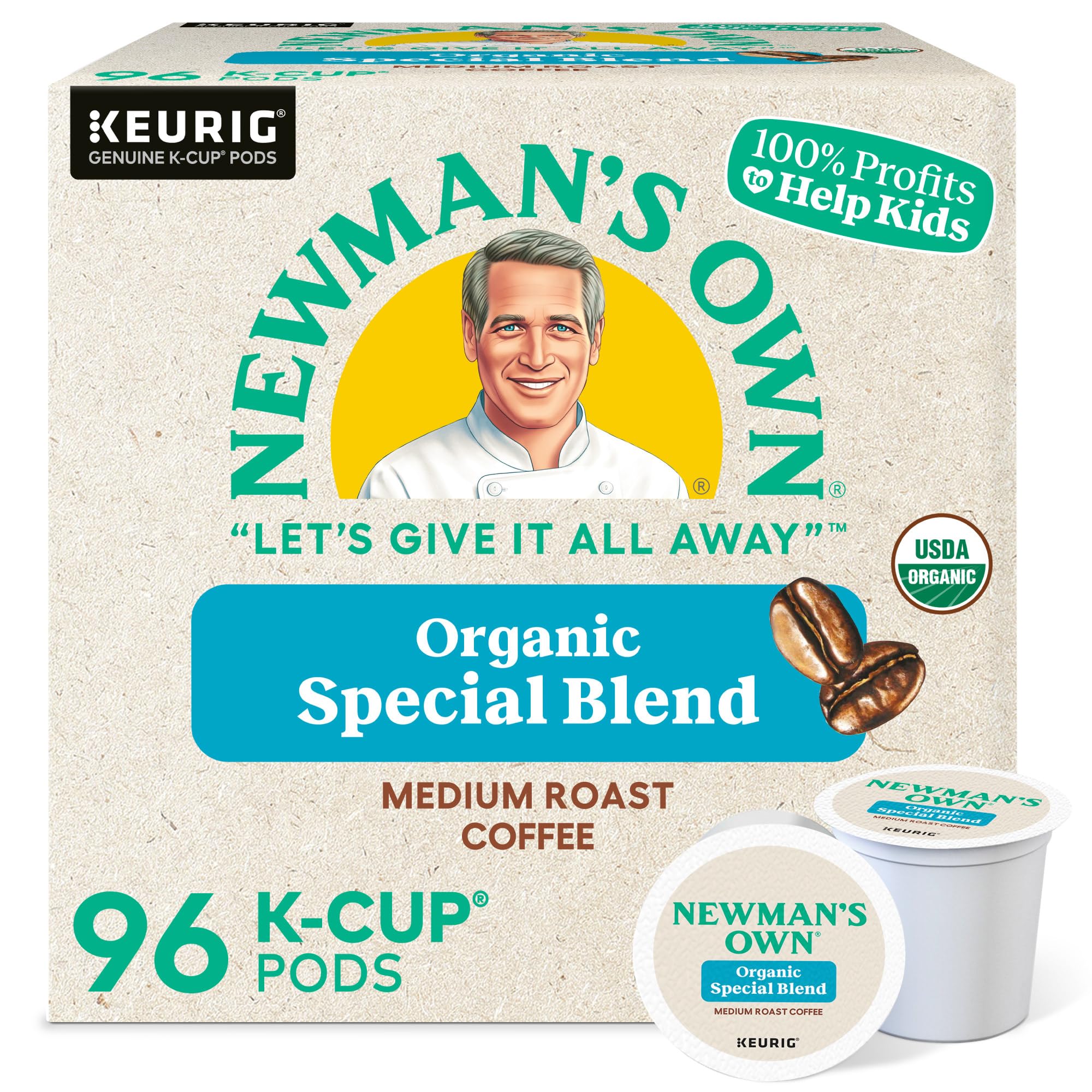 Newman's Own Organic Special Blend K-Cup Pods box for quick, flavorful mornings.