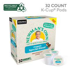 Newman's Own Organic Special Blend medium-dark roast aroma as it brews.
