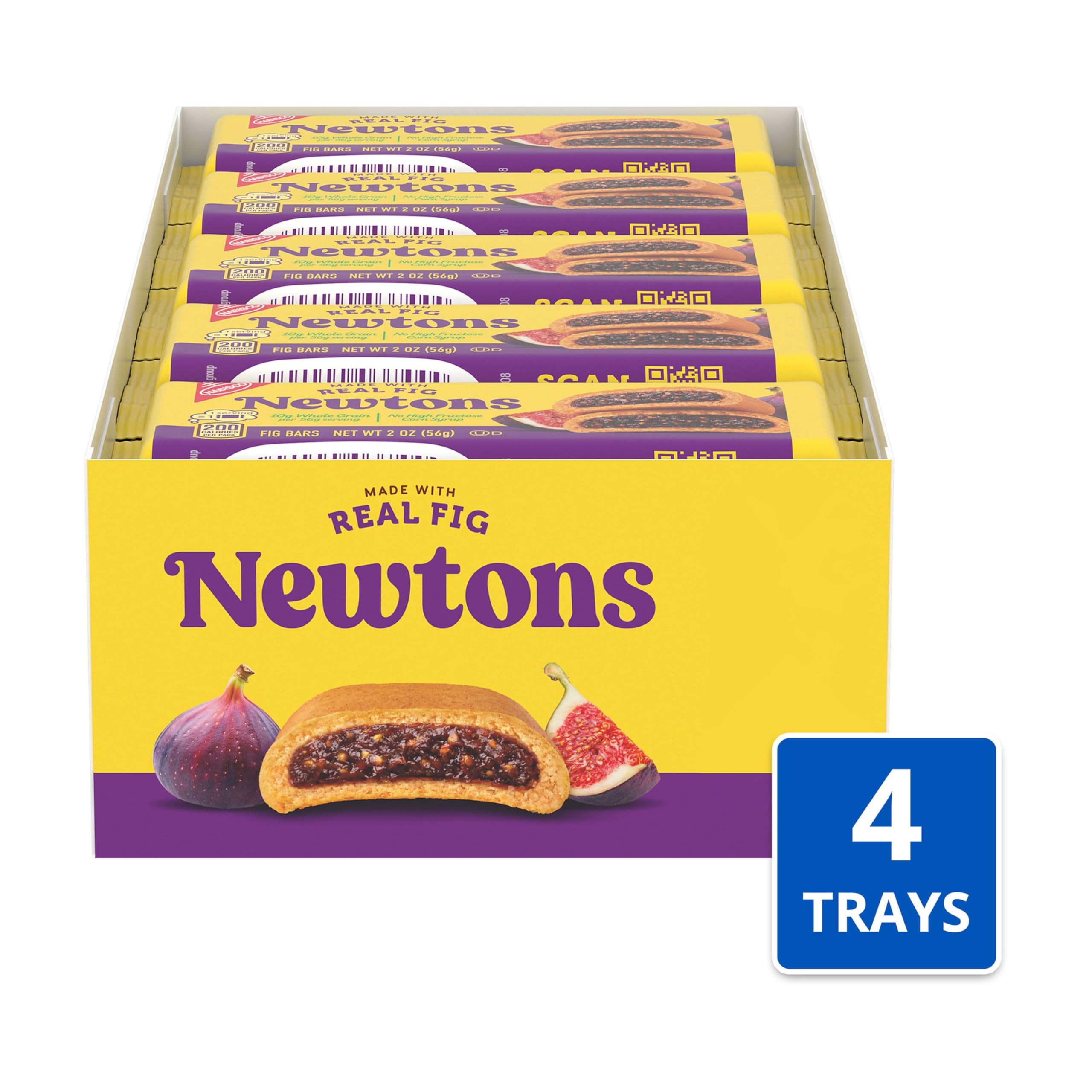 Newtons Fig Bars deliver 10 g whole grain per 56 g serving.