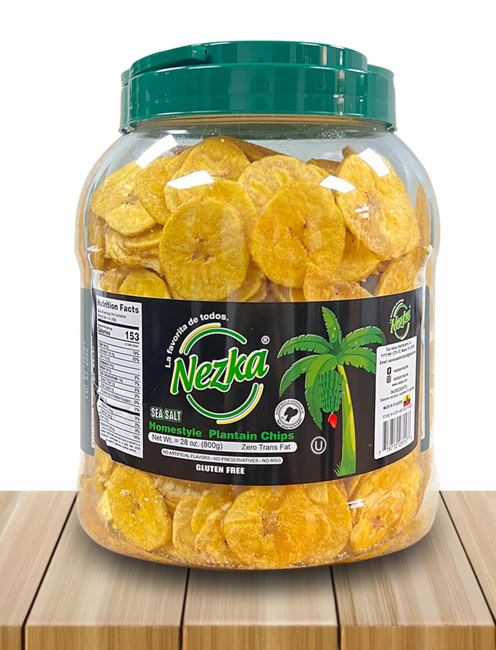 NEZKA non GMO plantain chips pack ready for on the go