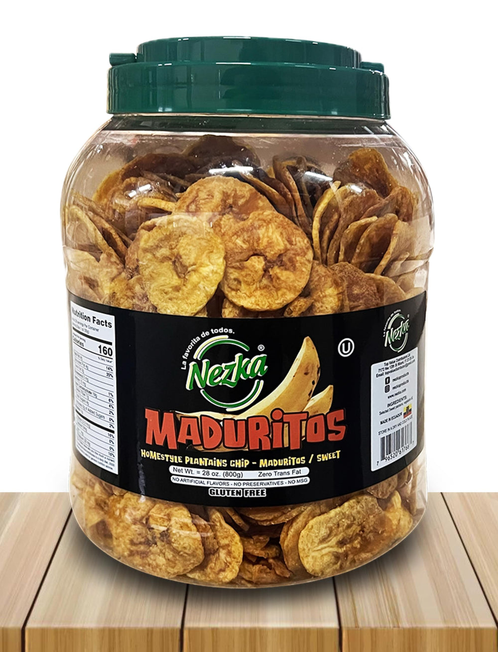 NEZKA Sweet Plantain Chips close-up of crunchy texture and natural sweetness