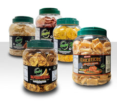 NEZKA Plantain Chips serving bowl highlighting shareable crunch