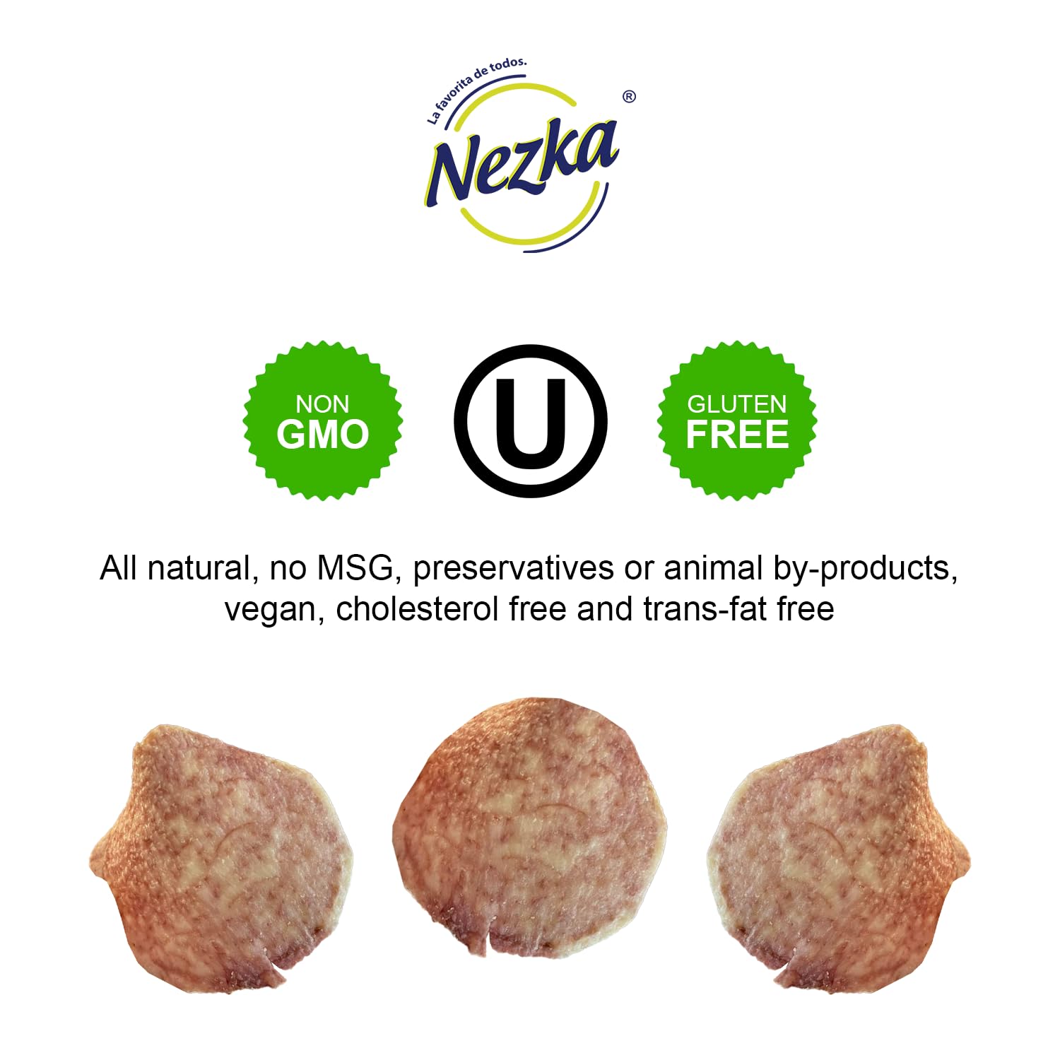 NEZKA vegan and kosher taro chips, clean ingredients for plant-based snacking