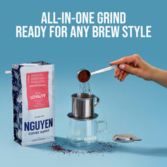 Nguyen Coffee Supply grind-agnostic beans ideal for phin, french press, or drip brewing