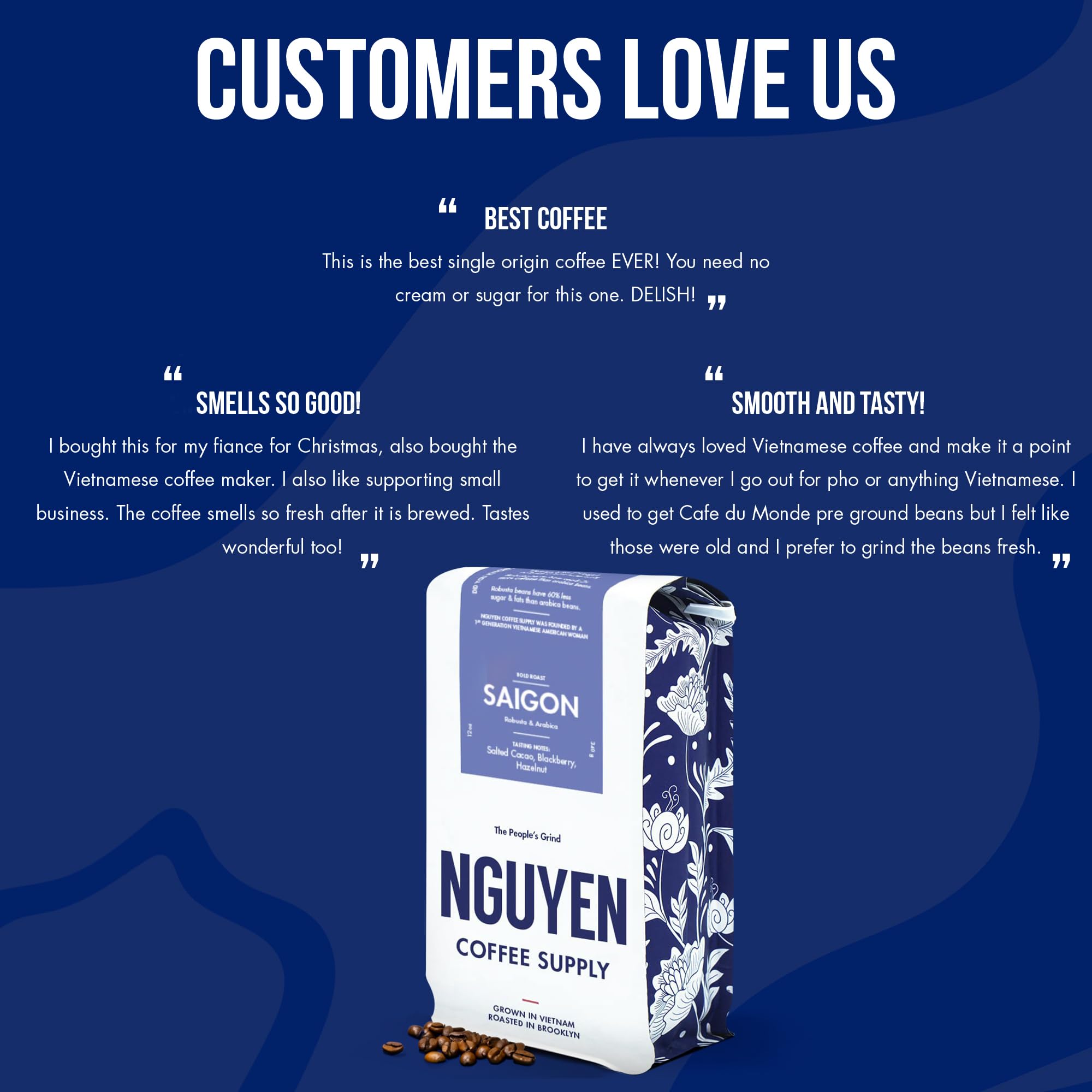 Nguyen Coffee Supply Phin-ready or drip brew—versatile grind.