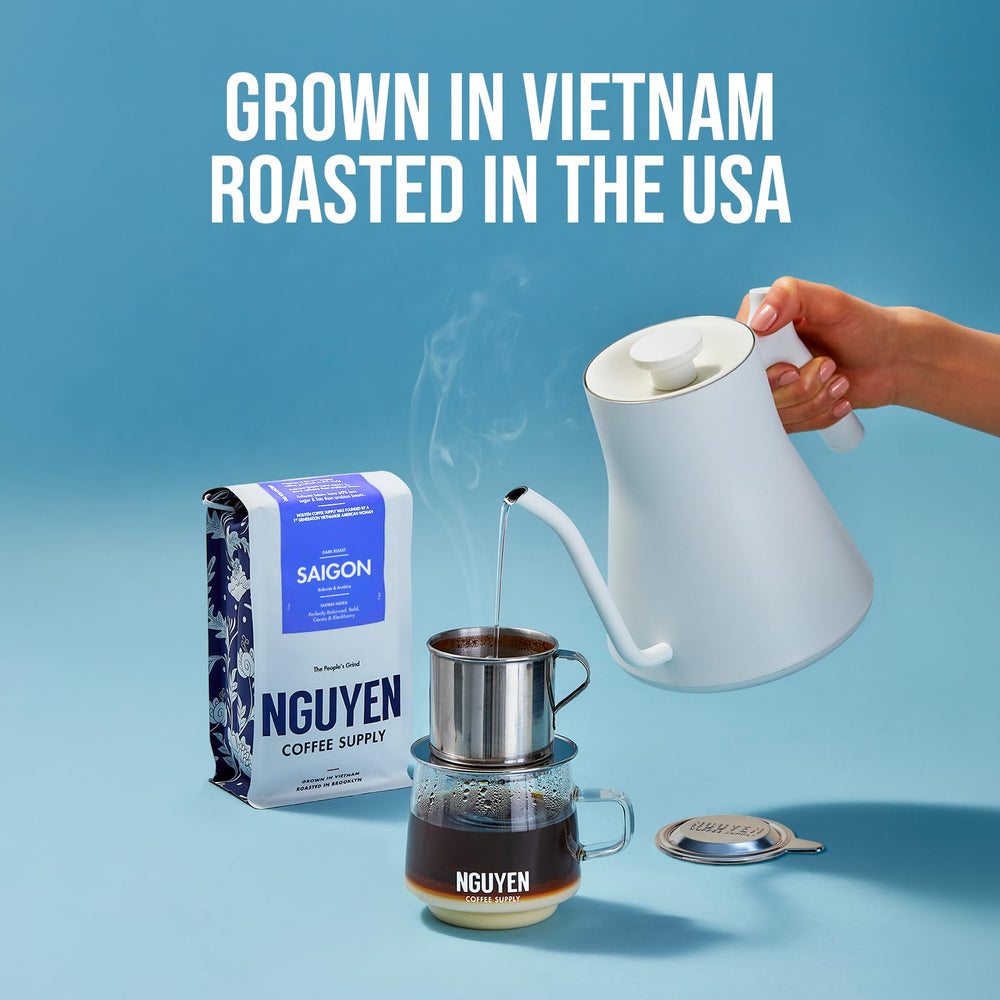 Nguyen Coffee Supply Whole bean 12 oz—fresh grind at home for customizable brews.