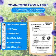 NHAT ANH FARM cold-dried butterfly pea flowers preserve color and nutrients.