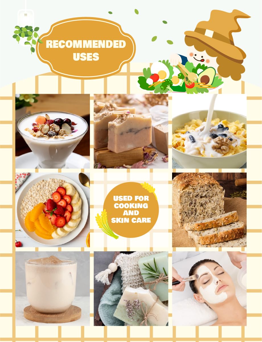 Nice Witch's face mask with rice bran suggests gentle skin pampering.