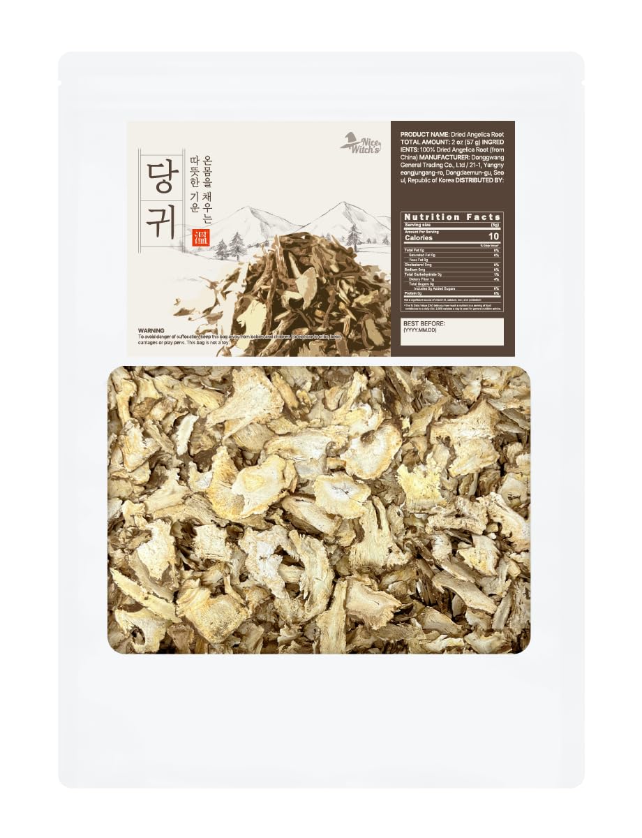 NICE WITCH'S Korean Angelica root slices ready for easy herbal tea brewing.