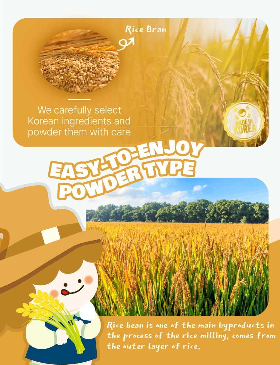 Nice Witch's rice bran baking setup shows adding fiber-rich dust to treats.
