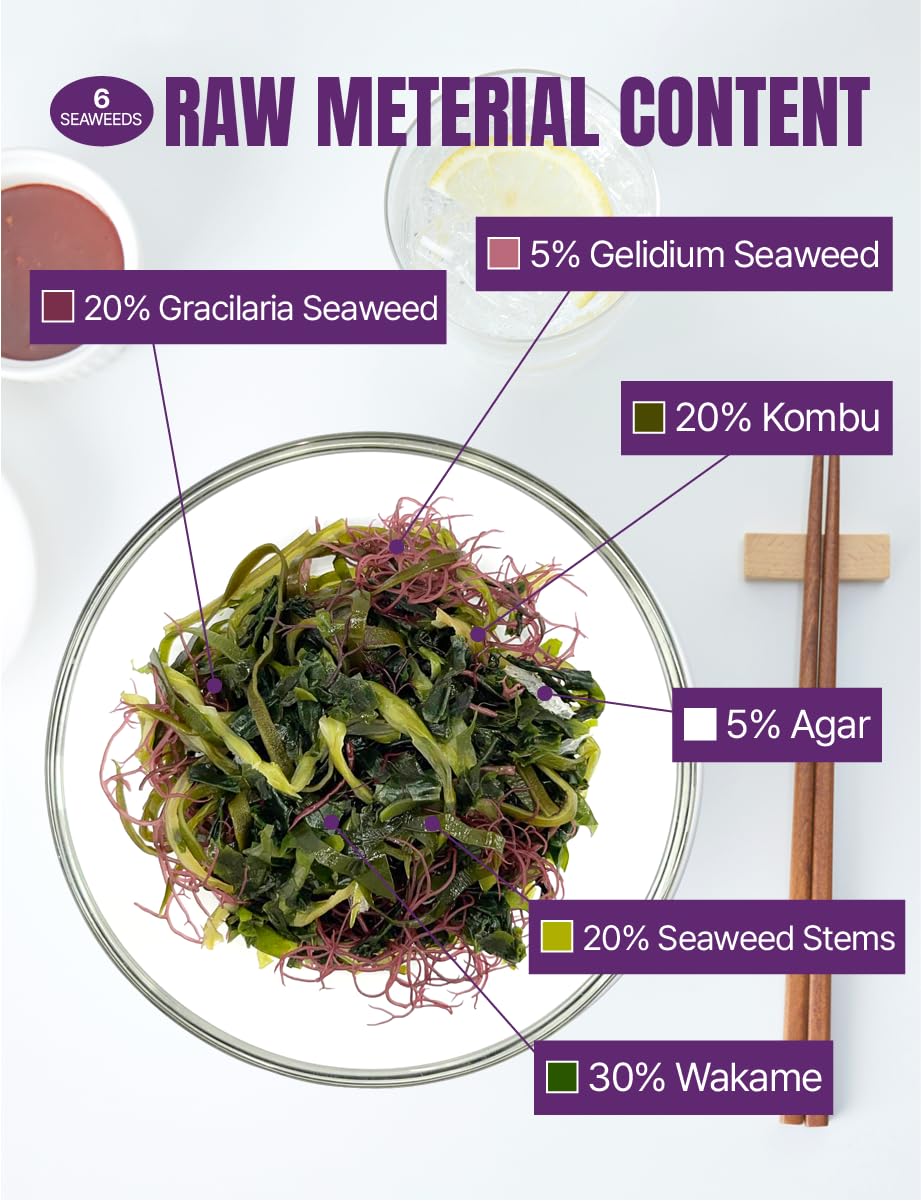 Nice Witch's seaweed salad served with sushi rolls demonstrates versatile meal addition