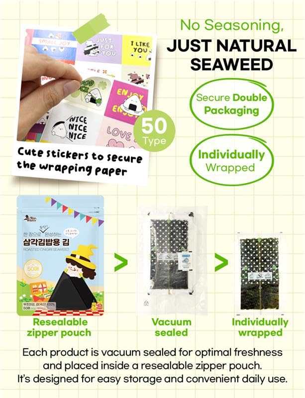 Nice Witch's Seaweed Wrappers outer zip pouch for clean, convenient storage