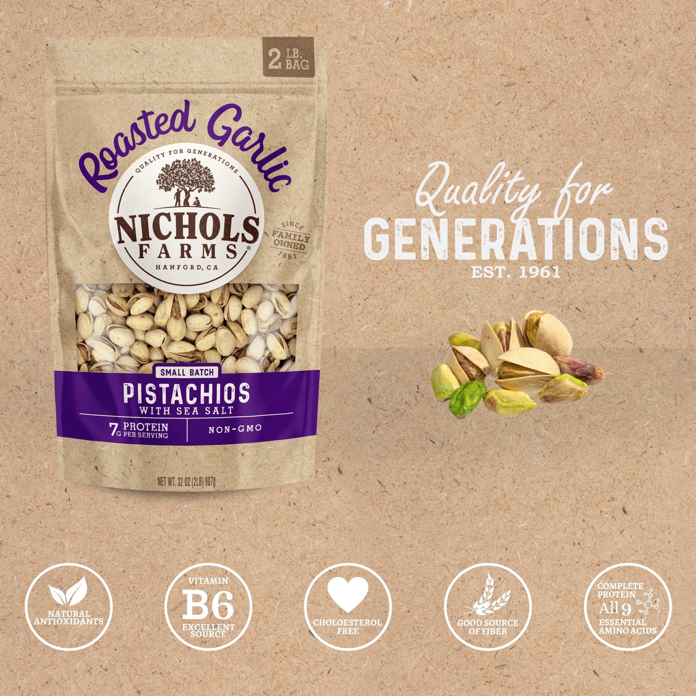 Nichols Farms pistachios for party snacks offer crunch and flavor