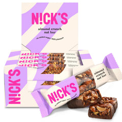 NICKS Keto Nut Bar almond chocolate pack — portable low-sugar snack option