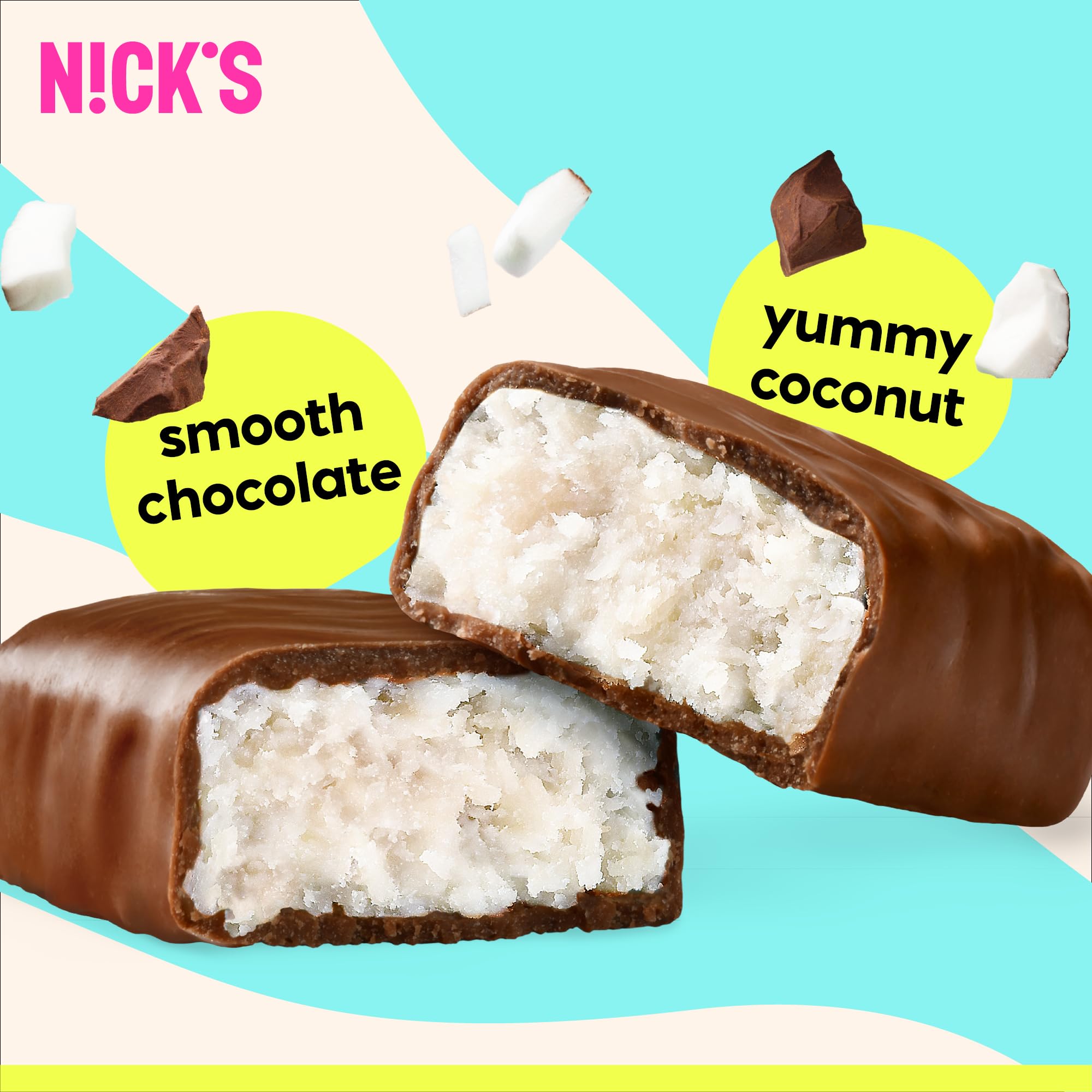 Nicks peanuts fudge bar close-up – rich chocolate with crunchy nuts.
