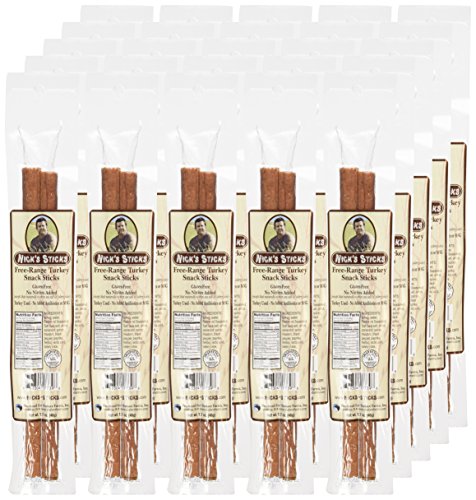 Nick's Sticks 10g protein per 1.7oz serving message.