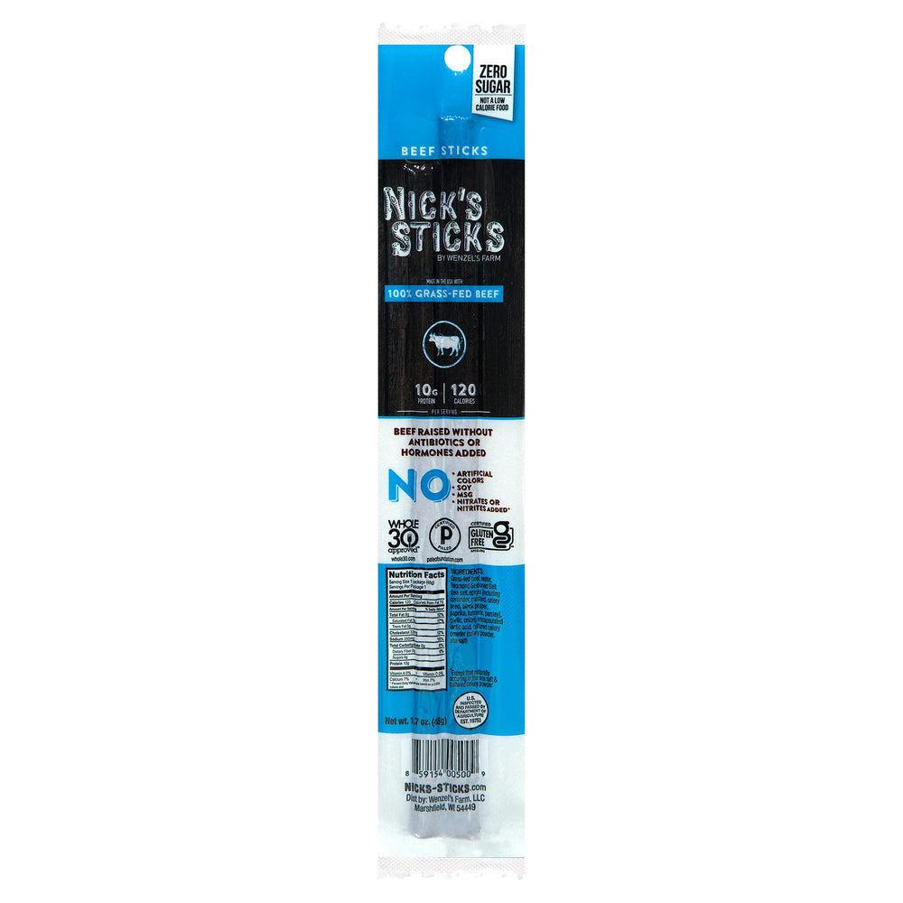 Nick's Sticks Original Turkey Stick – free-range poultry snack for on the go.