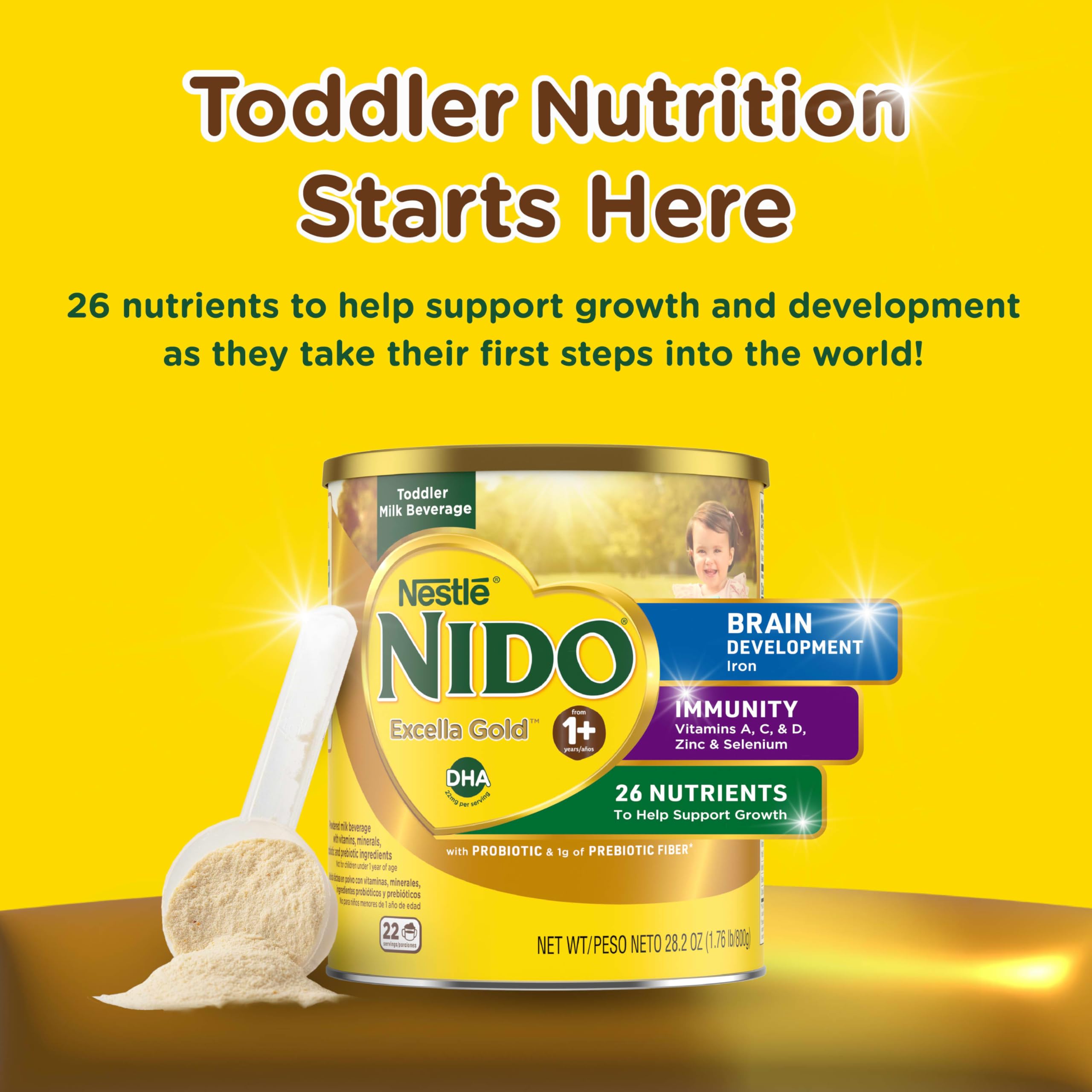 Nido Excella Gold mixed in warm water for smooth drink