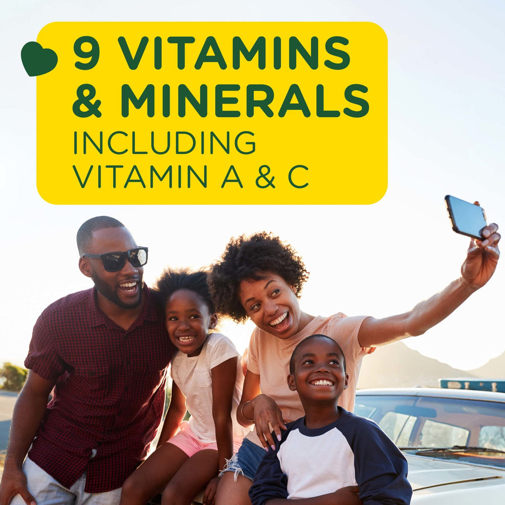 Close-up of NIDO Fortificada nutrition label highlighting key vitamins