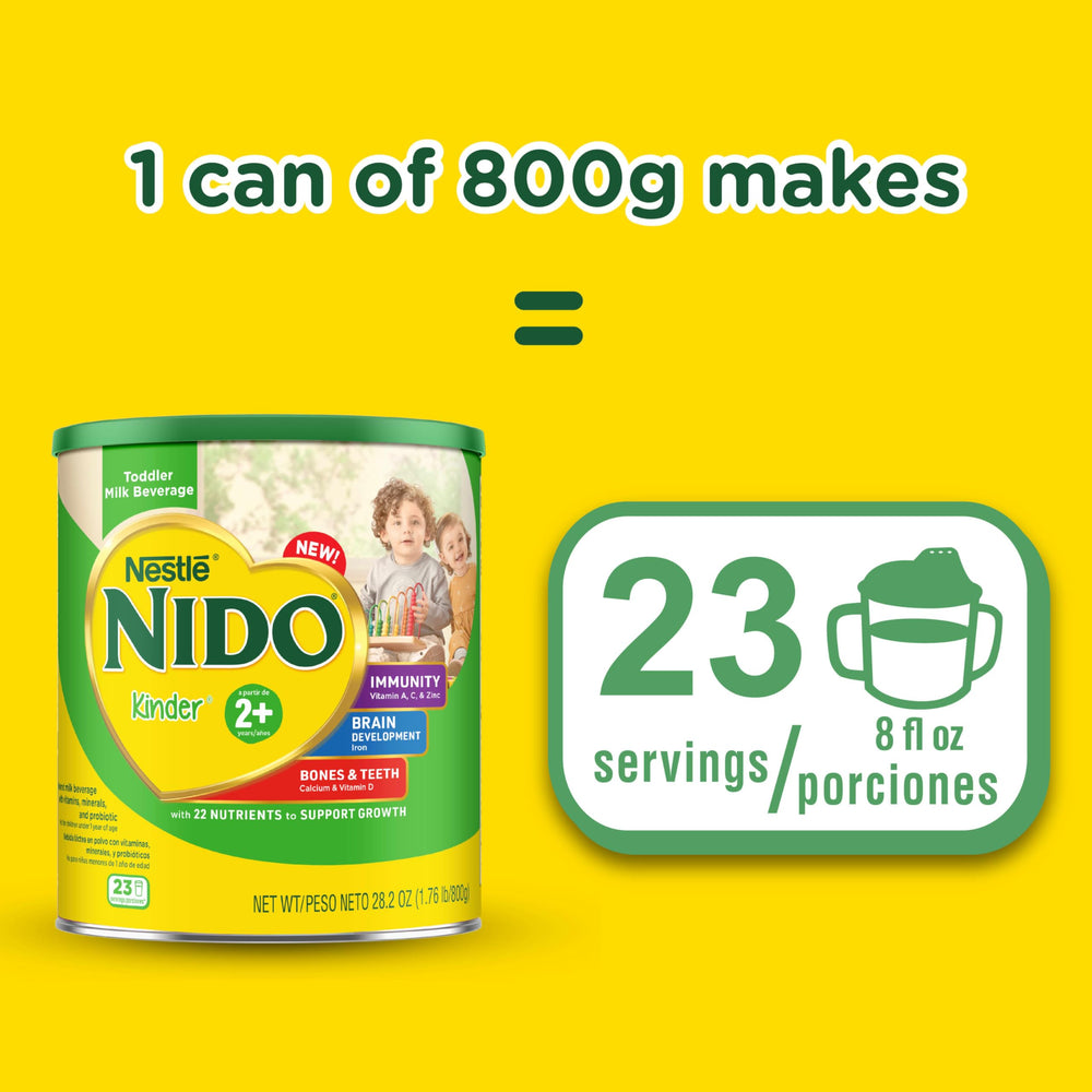 Nido Kinder Toddler ready drink in glass showing child-friendly texture
