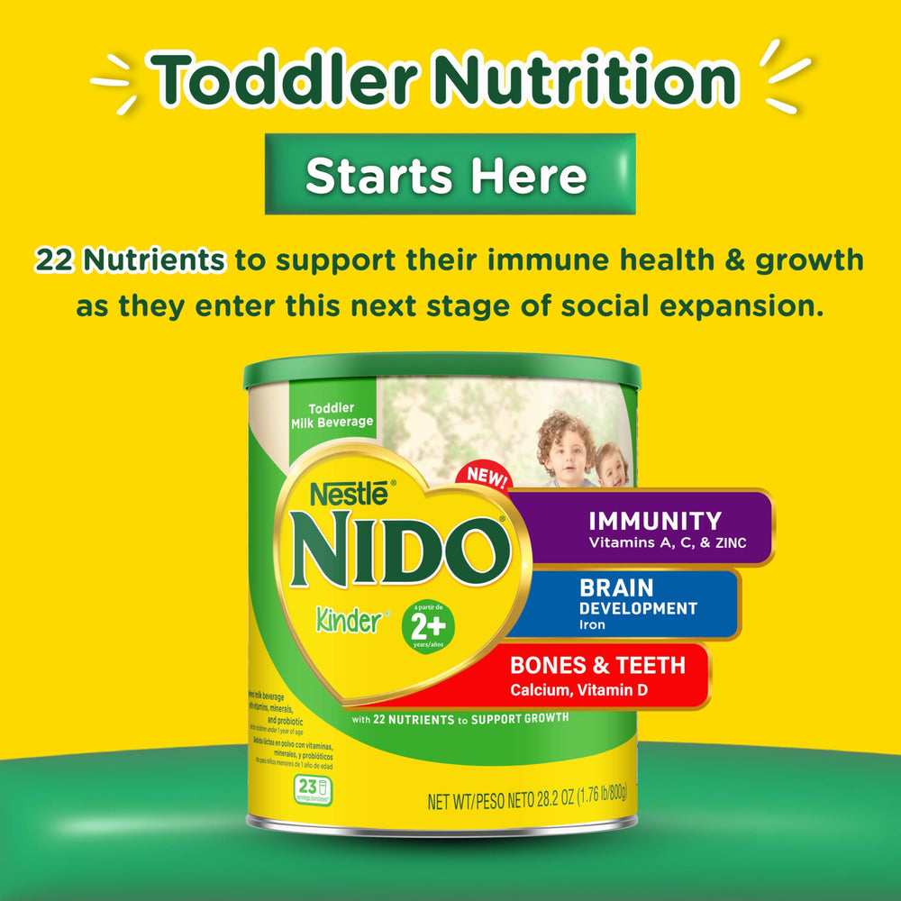 Nido Kinder Toddler scoop with powder ready for quick mixing