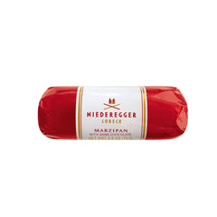 Niederegger marzipan loaf almond-rich texture close-up for gourmet indulgence.