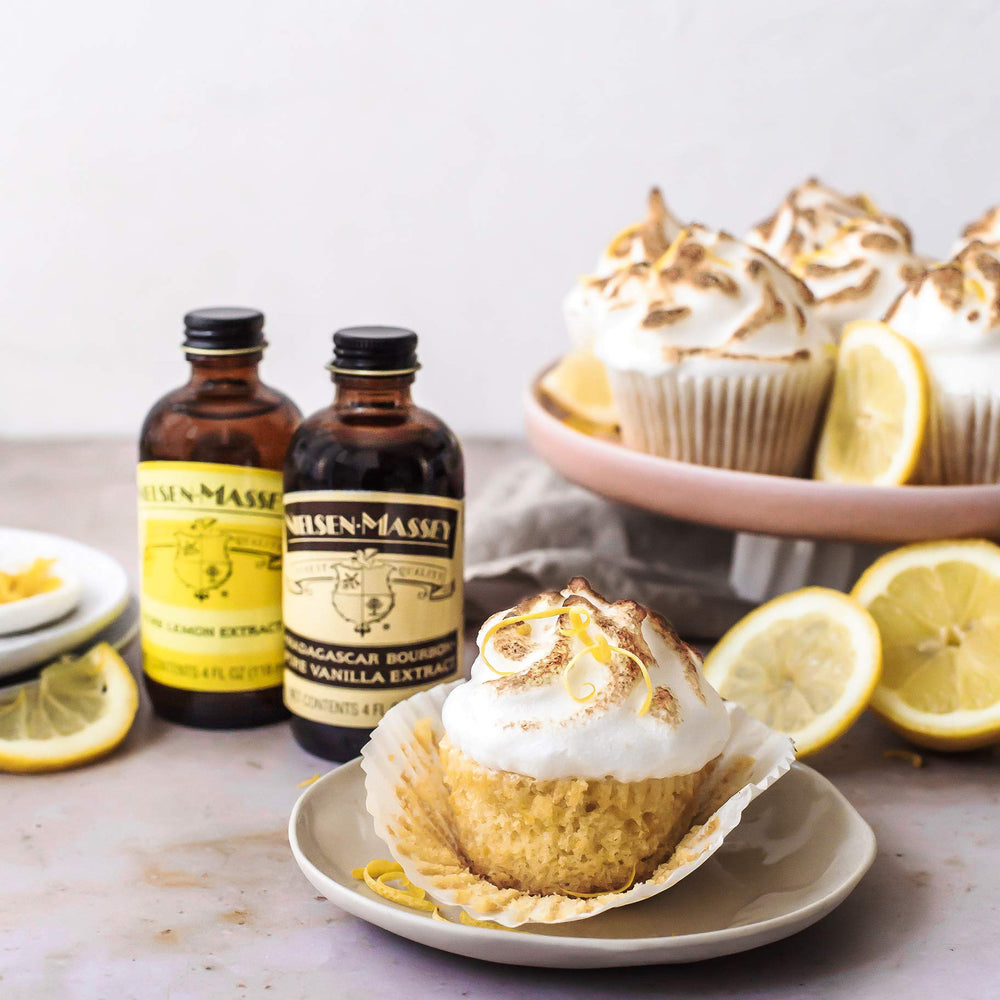 Close-up of ingredients showing high quality lemon oil used in Nielsen-Massey extract