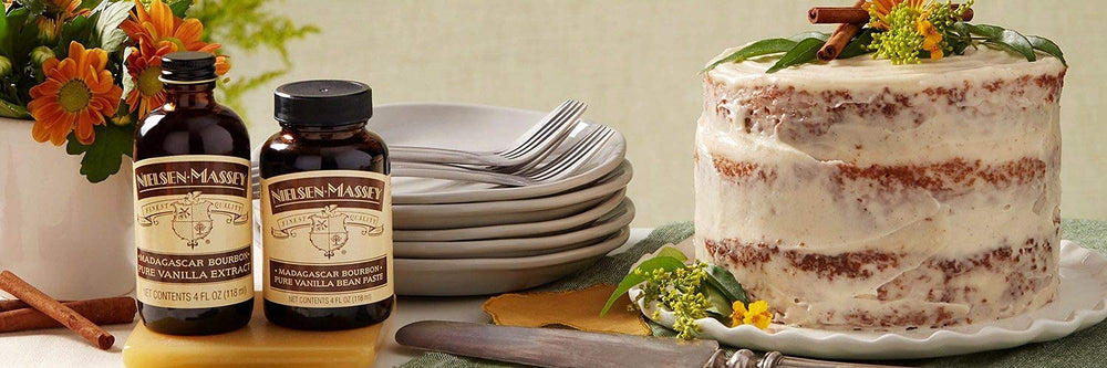 Vanilla bean paste used in a custard or dessert idea