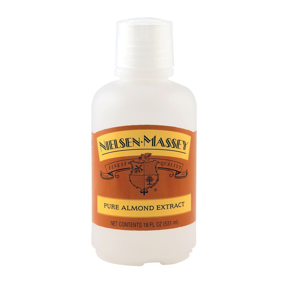 Nielsen-Massey Almond Extract pour demonstrates versatile aroma in recipes