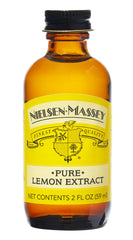 Nielsen-Massey Pure Lemon Extract bottle with bright aroma enhances baking flavor
