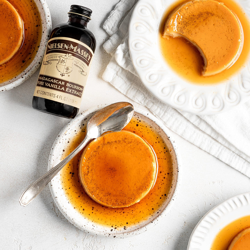 Nielsen-Massey vanilla aroma burst enhances desserts and pastries