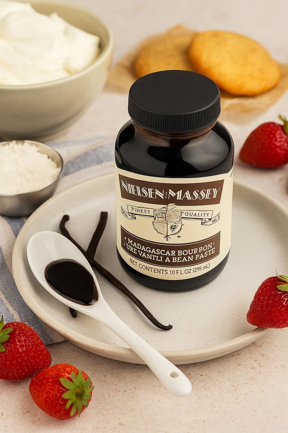 Savory glazes and beverages using Nielsen-Massey vanilla bean paste
