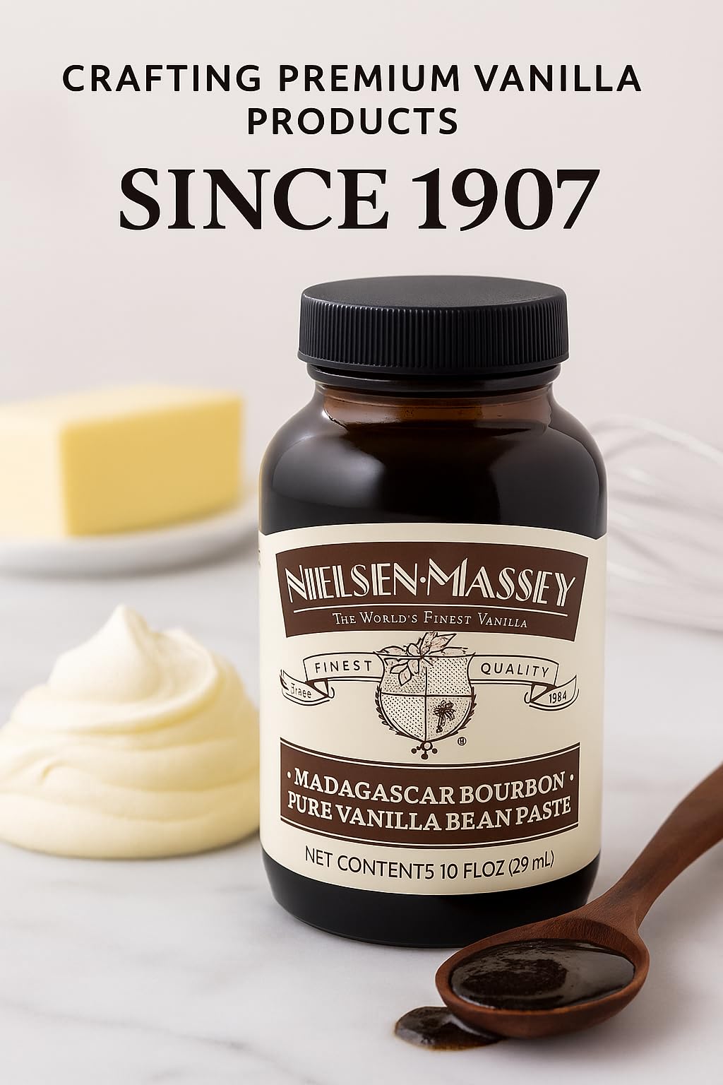 Small-batch processed Nielsen-Massey paste preserves depth of flavor