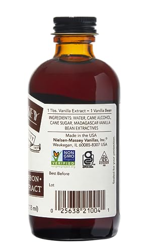 Nielsen-Massey vanilla extract bottle pour capturing rich aroma