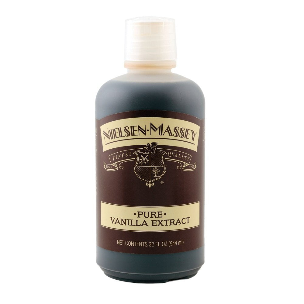 Nielsen-Massey Vanilla Extract label closeup highlights premium ingredients