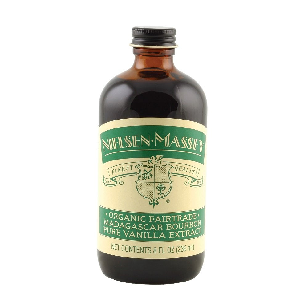 Nielsen-Massey vanilla extract pour captures creamy vanilla notes for desserts