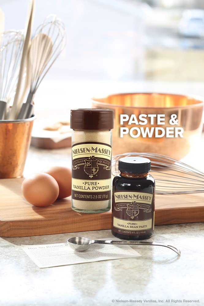 Nielsen-Massey Vanilla Paste produced in a small-batch cold process preserves flavor