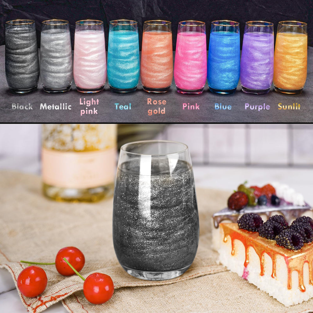 NiHome edible glimmer dust black cookies gain radiant sparkle and eye-catching appeal.
