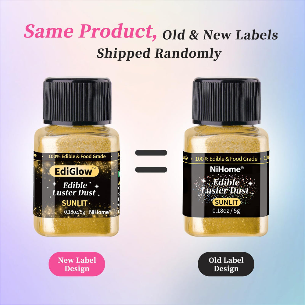 NiHome blue glitter dust adds vibrant sparkle to cookies and desserts.