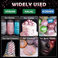 NiHome edible glimmer dust on cookies for vibrant shimmer