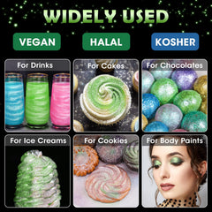 NiHome edible glimmer dust on cocktails adds vibrant sparkle and visual appeal.