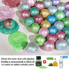 NiHome edible luster dust blends into syrups for shimmering drinks.